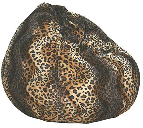 Beauty.Scouts Kinzler Sitzsack Mogli Indoor geeignet Zebra- oder Leopardoptik 100% Polyester 75x95cm Sitzmöglichkeit Sitzkissen bunt schlicht Farbe Leopard