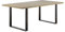 MOG CASA Mesa de Comedor Macon 220x100 cm Mesa de Cocina, Madera y Patas en Metal (Roble + Industrial)