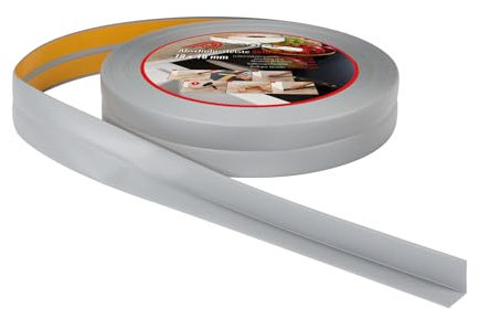 ProfiPVC Weichsockelleiste 18x18mm 5 Meter für Küche und Badezimmer, selbstklebende Abschlussleiste aus PVC, flexible Knickleiste - Fugendichtungsband, aschgrau