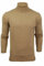 BRAVE SOUL Men Jumper Roll Polo Neck 100% Cotton Casual Funnel Neck Base Layer Jersey Small Beige