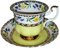 AngiesStrickZauber : Royal Albert Tasse à collectionner/Rendezvous/Bone China / 1 tasse - 1 soucoupe/jaune