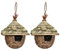 BYNYXI 2PCS Nid doiseau tissé en Paille Sac de Nidification Nid doiseau pour Cage nichoirs doiseaux à Suspendre Maisons doiseaux Herbe Nid doiseau pour Perruche mésange canari Merle Colibri