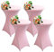 SHUOJIA Strech Husse Für Stehtische Ø 60/80cm – Strechüberzug Tischhusse Für Bistrotische – Cocktail Tischdecken Stehtischhusse Für Hochzeit,Geburtstag,Taufe Etc (4Pcs-60cm,Pink)