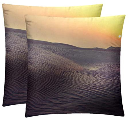 Boundless Desert Sunset Twilight Kissenbezug, 2 Stück, personalisierbar