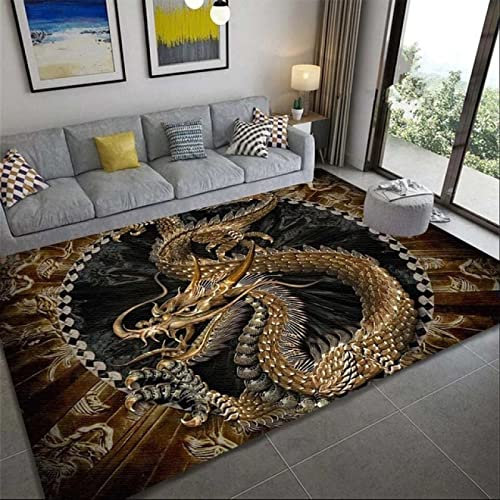 Tappeti Design Teppiche große Wohnzimmer Teppiche 70 X 140 cm Orientalischer Drache Flur Korridor Wohnung Dekoration rutschfest Waschbar Teppiche 70 * 140cm
