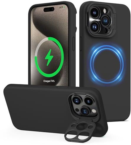 Nillkin Magnetic Case for iPhone 15 Pro Max Case, Compatible with MagSafe, Sliding Camera Cover, CamShield Pro Magnetic Protective Phone Case for iPhone 15 Pro Max, Black