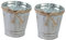 Abaodam 2 pz Corda Secchio di latta Vaso di Fiori Decorazione Vintage Brocca Antico Vaso Secchi di Metallo per Festa Shabby Chic Vaso di Metallo Zincato Fioriera Vintage Brocca Vaso Lattiera Ferro