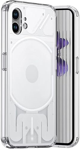 Rubaiiyu Clear Case Kompatibel mit Nothing Phone 1 Hülle,Dünn Transparente Hybrid Hard PC Silikon TPU Militärqualität Anti-Fall Stoßfest Kratzfeste Schutzhülle Cover für Nothing Phone 1