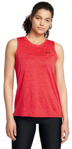 Under Armour Womens Tech Twist Tank Small Red