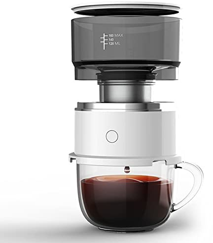 CalmGeek Kaffeemaschine Tragbare Espressomaschine Tritan Wassertank Mini Elektrische Drip Outdoor Kaffeekanne