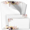 10 Briefpapier mit Briefumschlag SET | Sonnenblume Blumen | Papier und Umschlag mit Design-Motiv bedruckt | 90 g/m²