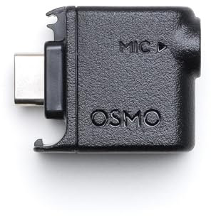Qmint Original Osmo Action 3.5mm Audio Adapter for DJI Osmo Action 5 Pro/Osmo Action 4,Supports 3.5mm Microphone Adapter Vlogging Accessories (The Expanded Type-C Port can be Used for Charging)