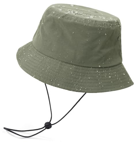 TAGVO XXL Wasserdichter Fischerhut Faltbar Einfarbig Anglerhut Große Bucket UV Hats Sonnenhut Sommerhut Eimerhut 56-64
