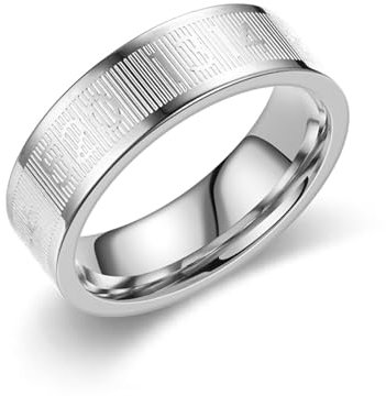Whoiy Ausgefallene Trauringe Silber mit Gravur, Edelstahl Ringe Poliert Partnerringe Freundschaftsringe 6MM für Unisex Größe 65 (20.7)