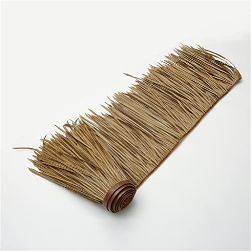 Synthetisches Strohdach, Jede Rolle 19,67 Zoll X 3,28 Ft Tiki-Hütte, Gras, Dach, Regenschirm, Abdeckung, Minibar, Dach Und Terrassen-Sonnenschutz, Strohpalmen-Strohrollen Für Tiki-Bar, Garten(Yellow a