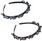 Qiwenr 2 Pcs Serre-tête Avec Pinces Double Bangs Hairstyle Hairpin, Bangs Coiffure Cerceau Cheveux Serre Tete Pince, Bandeauavec Clips Pour Femmes,Serre-tête Avec Pince en Strass, Bandeau Cristal