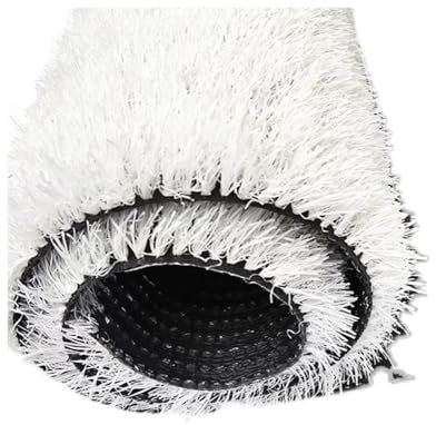 Dicke Kunstrasenmatte für drinnen und draußen, 3 cm hoch, realistisches, weiches synthetisches Kunstgras, schneidbarer DIY-Rasenteppich für Haustiere für Garten, Rasen, Landschaft (weiß, 31