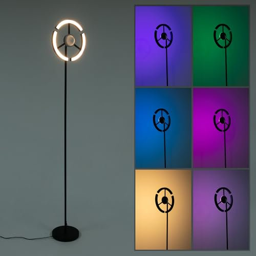 KAPIPALA Led Standleuchte Smart Dimmbar LED Stehlampe 4 Beleuchtungsmodi Bequem Beweglich 360 Grad Drehbar für Schlafzimmer Wohnzimmern Sorgt für ein Besonderes Ambiente