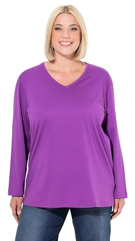 Ulla Popken Damen Shirt lila 62+