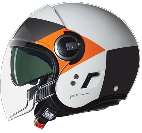 NOLAN HELMET N21 VISOR 06 ONIRICO 346 XL, White/Black/Orange, White/Black/Orange
