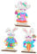Alipis 3St Kaninchen-Osterei-Verzierung ostern tischdeko Tischdekoration Ostern Holzhasen für Holzhasen Ostern Zubehör Party Cool Ostern-Desktop-Dekoration Osterhasen- hölzern