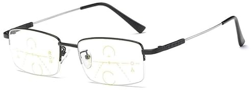 Luminova Home Deutsche Intelligente Progressive Brillen (100 Grad,schwarz)