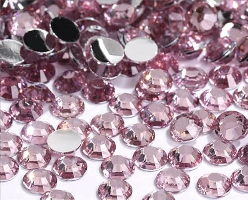 Yixinly - SS16 - Lot de 5000 strass cristaux ronds - 4 mm - Transparent - Pour les ongles, le DIY-décoration, les vêtements, les coques de téléphone portable, les chaussures, les sacs - Rose clair
