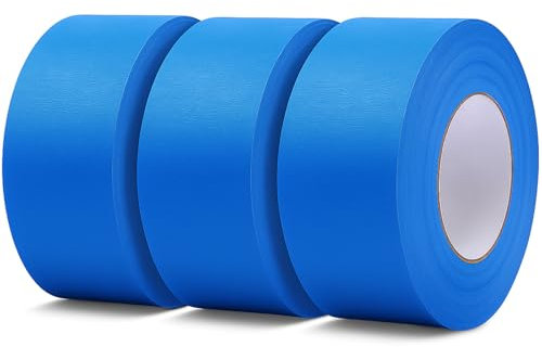 CenYouful Wide Masking Tape 48mm x 50m 3 Rolls, Blue Masking Tape for Painting, Painters Tape Bulk- Painting Tape for Indoor Painting & Decorating, Strong Adhesion,Leaves No Residue