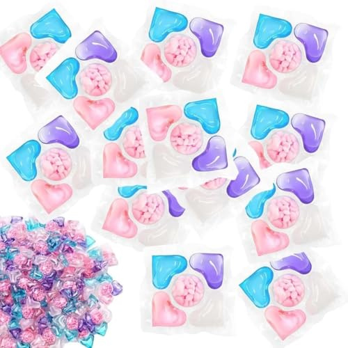 5 in 1 Wäscherei Perlen, Super Reinigung Duft Perlen Wäscherei, Langlebiger Duft, Ultra konzentriertes Waschen LaundryBeads, konzentriertes Waschen Bequemes Frisches Weichmacher (50Pcs)