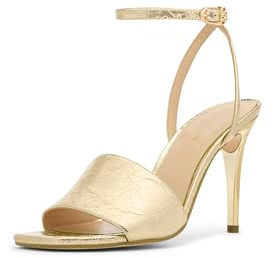 Michael Kors Women's Elyse Heeled Sandal, Pale Gold, 2.5 UK