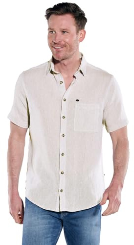 engbers Herren Herren Kurzarm-Hemd Uni, Braunbeige, 38907, Braunbeige in Größe XL