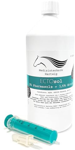 Medizintechnik Hartwig ECTOsol Inhalation Solution, 2% Sole + 1.5% Ectoin, 1 Litre, for Respiratory Diseases in Animals