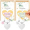 Jadive Set de Cadeau pour Marraine Parrain 2 Porte-Clé Marraine Parrain 2 Carte à Gratter Demande marraine 2 Autocollant à Gratter 2 Enveloppe Annonce Baptême Cadeau Noël Naissance(Eucalyptus)