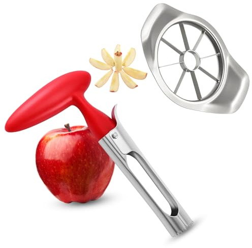 Apple Corer and Slicer, Stainless Steel Blade with Comfortable Handle, Quickly Prepare Sliced Apples for Lunchboxes Or Party Platters, 11x15cm