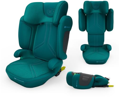 Kinderkraft XPAND 2 PRO i-Size Kindersitz 100–150 cm, mit ISOFIX oder Fahrzeuggurt, höhen- und breitenverstellbar (DUO EXPAND), H-GUARD+ Kopfstütze, SPS Seitenaufprallschutz, faltbar, Grün