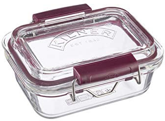 Kilner Jar Recipiente de Vidrio apilable para Alimentos de 0,35 L, Cristal, 0,35 litros, 14.5 x 10.5 x 7 cm