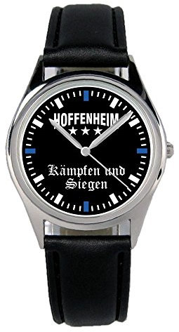 KIESENBERG Armbanduhr Hoffenheim Geschenk Artikel Idee Fan Damen Herren Unisex Analog Quartz Lederarmband Uhr 36mm Durchmesser B-2311