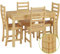Schöne Essgruppe mit Tisch und 4 Stühle Kiefer Massivholz Natur 90.70-51 B-Set 21
