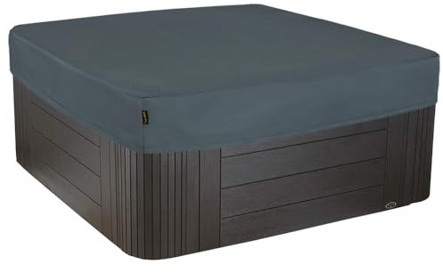 Whirlpool Outdoor Abdeckung, Rechteckige Pool Cover, Winterabdeckplane Poolabdeckung, Grau, 220x220x25H cm