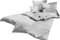 Lorena Uni Classic Bettwäsche Mako Satin Baumwolle einfarbig (Silber, 155 cm x 220 cm inkl. 80x80cm Kissen)