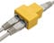 COVVY RJ45 Splitter Connector Female to Female Network Adapter 1 to 2 Female Port CAT 5/CAT 6 LAN Ethernet Cable Dual Socket Connector Adapter (1 Pcs, yellow)