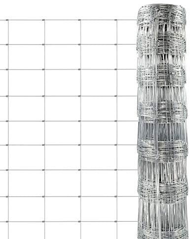 Wildzaun verzinkt in Fachhandel-Qualität | Verschiedene Höhen | 50 m lang | Weidezaun Forstzaun Tierzaun Drahtzaun Gitterzaun Drahtgeflecht (120 cm x 50 m)