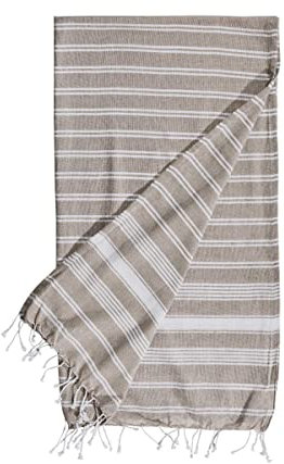BUTLERS Surfside Badetuch 90x170 gestreift - Hamamtuch mit Fransen - Baumwolldecke, Handtuch, Strandtuch, Saunatuch