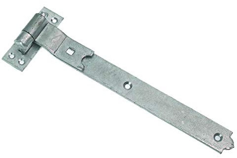 12 x gekröpfte Haken & Band Schuppen Türscharniere verzinkt 400 mm x 45 mm x 4,5 mm