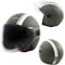 Jet Moto Casque Visière Quad Homologué ECE 22 06 Graphiques Blanc Vert Mat XXL