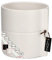 KADAX Overflow fatto di ceramica, 2 colori, coperture di fiori, potenza rivestita in ceramica, vaso di fiori, vaso di fiori, fioriera per alberi di draghi, violette, pansy (bianco, ⌀ 17 cm)
