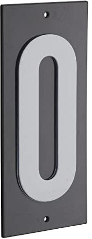 THIRARD - Plaque de signalisation 0, marquage blanc sur fond noir, panneau ABS à visser, 56x120mm
