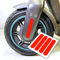4 Aufkleber - Ovale Streifen geeignet für Segway Ninebot Max g30d E-Scooter (Rot Matt/Rau)