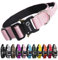 TSPRO Premium Hundehalsband mit Griff Dickes Verstellbares Taktisches Hundehalsband Schwere Ausführung Schnellverschluss Metallschnalle für Mittelgroße bis Große Hunde (Rosa M)