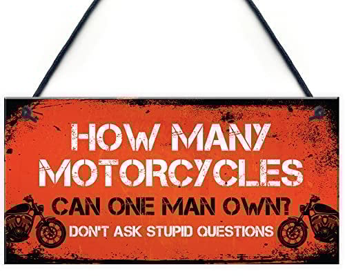 Red Ocean Biker Gifts Motorcycle Motorbike Accessories Gifts For Men Man Cave Garage Hanging Sign Gift For Him